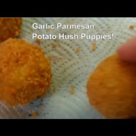 Garlic Parmesan Potato Hush Puppies or Potato Croquettes
