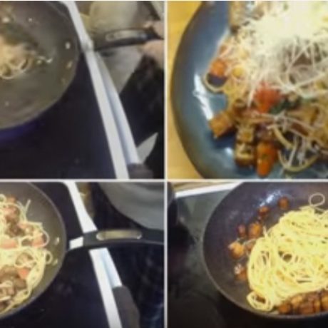 Tomato Basil and Garlic Pasta- Like Noodles & Company with Tofu!